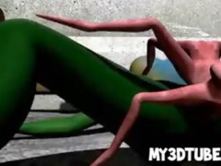Forró 3d földönkívüli picsa szerzés szar kemény által egy spider