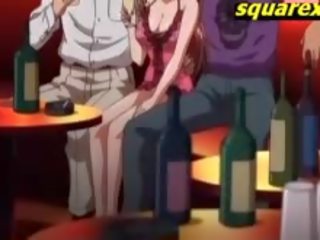 Anime tinedyer waiter gangbanged pananamod sa loob sa bar